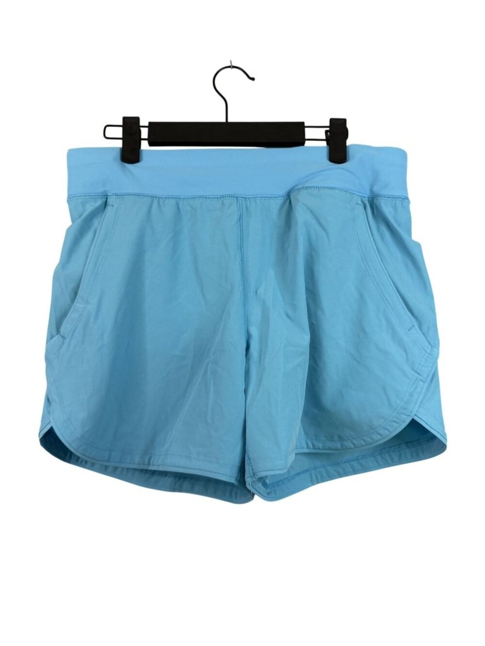 Lands End Womens Quick Dry Swim Shorts Size 10 Light Blue With Pockets